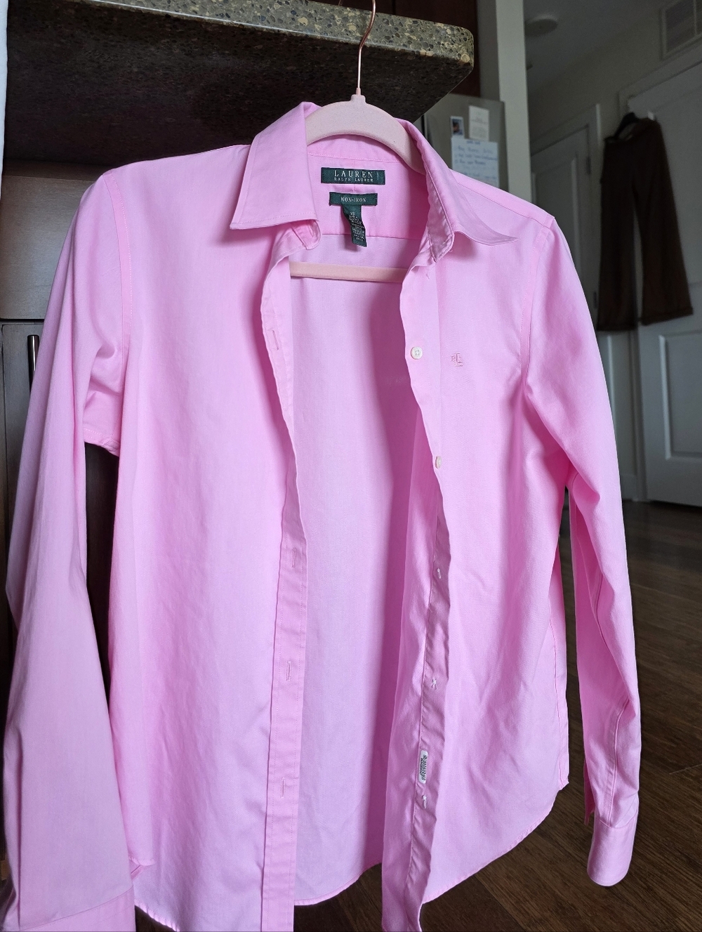Lauren Ralph Lauren Light Pink Classic Button-Up Shirt Non Iron